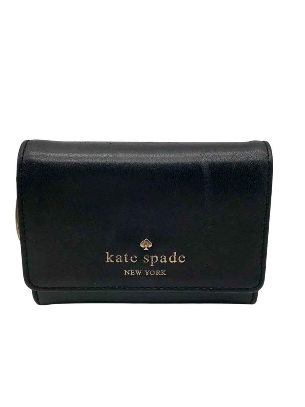 Kate Spade Black Leather Staci Business Card Holder Wallet